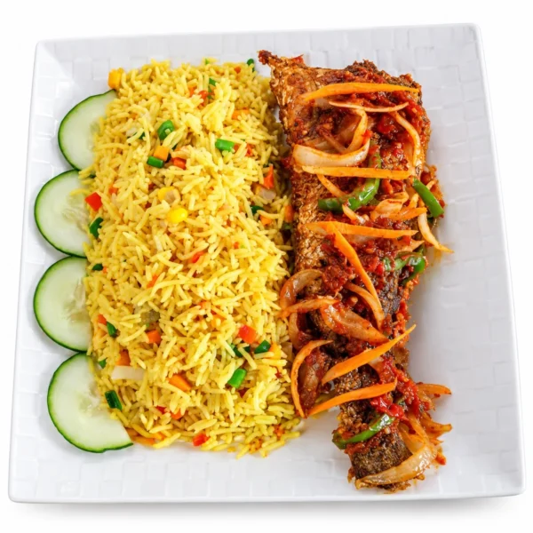 Fried Rice & Grilled Cut Croaker